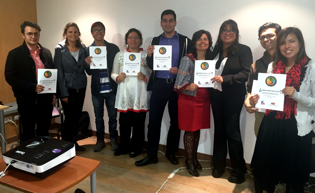 Members of EFF and Fundación Karisma on the "Where Is My Data?" presentation.